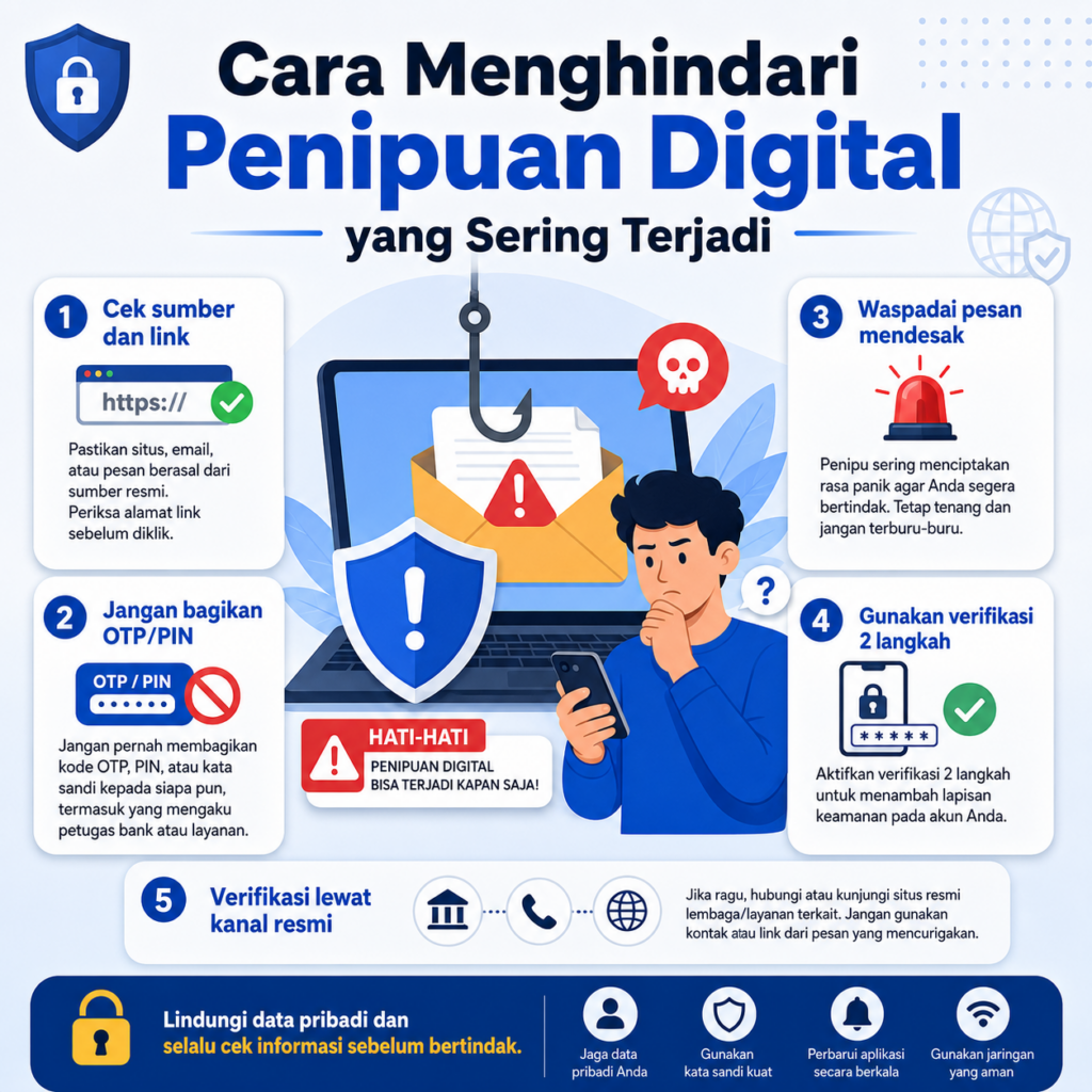 Cara Menghindari Penipuan Digital yang Sering Terjadi